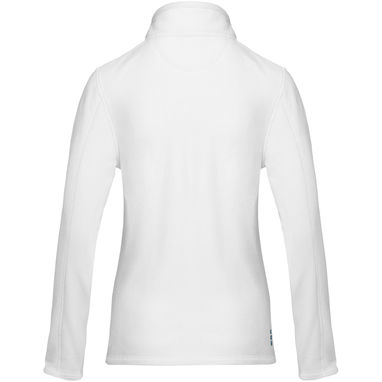 Женская флисовая куртка Amber на молнии из переработанных материалов по стандарту GRS, цвет белый  размер S - 37530011- Фото №3