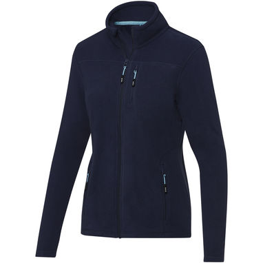 Жіноча флісова куртка Amber на блискавці із перероблених матеріалів за стандартом GRS, колір темно-синій  розмір XS - 37530550- Фото №1
