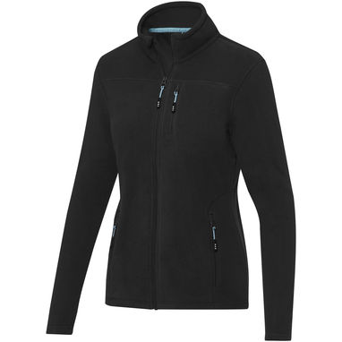Жіноча флісова куртка Amber на блискавці із перероблених матеріалів за стандартом GRS, колір суцільний чорний  розмір XS - 37530900- Фото №1