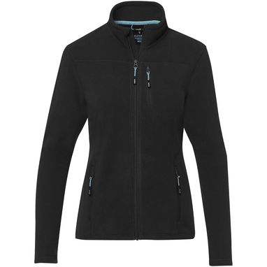 Жіноча флісова куртка Amber на блискавці із перероблених матеріалів за стандартом GRS, колір суцільний чорний  розмір XS - 37530900- Фото №2