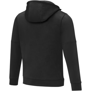 Чоловічий светр анорак Sayan на блискавці на половину довжини з капюшоном, колір суцільний чорний  розмір XS - 39472900- Фото №3