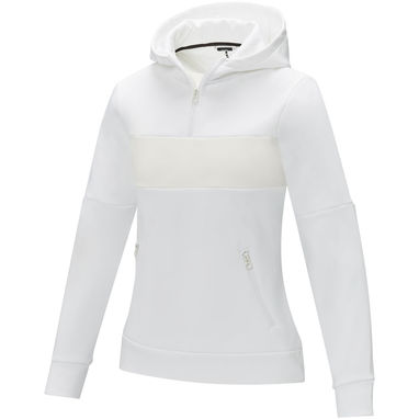 Жіночий светр анорак Sayan на блискавці на половину довжини з капюшоном, колір білий  розмір XS - 39473010- Фото №1