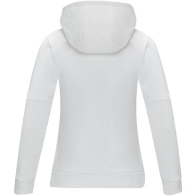 Жіночий светр анорак Sayan на блискавці на половину довжини з капюшоном, колір білий  розмір XS - 39473010- Фото №3