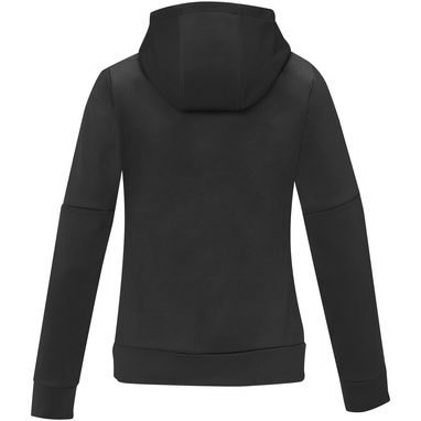 Жіночий светр анорак Sayan на блискавці на половину довжини з капюшоном, колір суцільний чорний  розмір S - 39473901- Фото №3