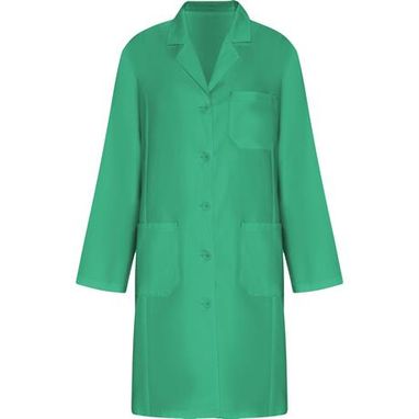 Приталенный служебный халат с длинными рукавами, цвет лабораторный зелёный  размер XS - BA90930017- Фото №1