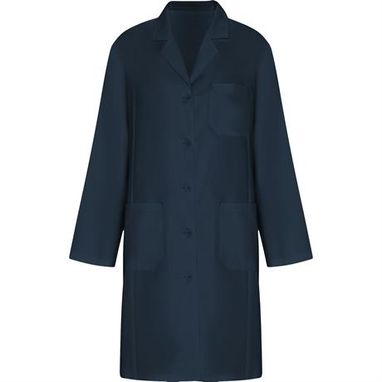 Приталенный служебный халат с длинными рукавами, цвет морской синий  размер XS - BA90930055- Фото №1