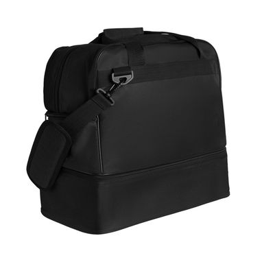 Спортивная сумка с двойной ручкой и длинным регулируемым ремнем для переноски, цвет черный  размер UNICA - BO71219002- Фото №1