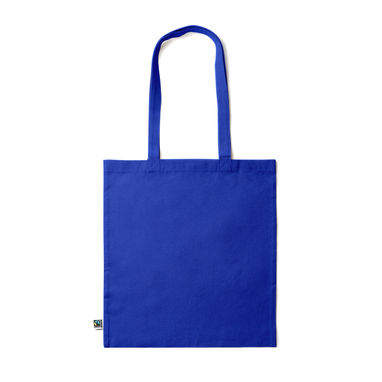 Цветная большая сумка из 100% хлопка, цвет темно-синий - BO7195S105- Фото №1
