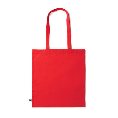 Цветная большая сумка из 100% хлопка, цвет красный - BO7195S160- Фото №1