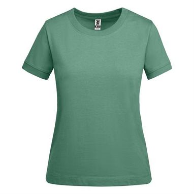 Жіноча щільна бавовняна футболка з коротким рукавом, колір темна м'ята  розмір S - CA656301164- Фото №1