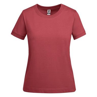 Плотная женская футболка из хлопка с коротким рукавом, цвет красный  размер S - CA656301262- Фото №1