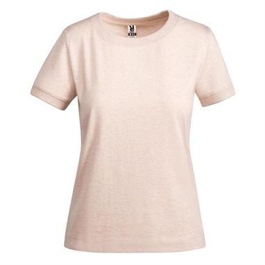 Жіноча щільна бавовняна футболка з коротким рукавом, колір меланж  розмір L - CA656303167- Фото №1