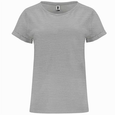 Жіноча футболка з короткими рукавами, колір строкатий сірий  розмір S - CA66430158- Фото №1