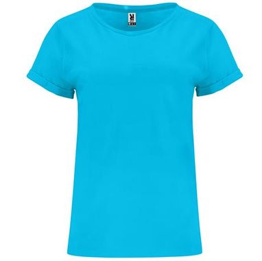 Жіноча футболка з короткими рукавами, колір бірюзовий  розмір 2XL - CA66430512- Фото №1