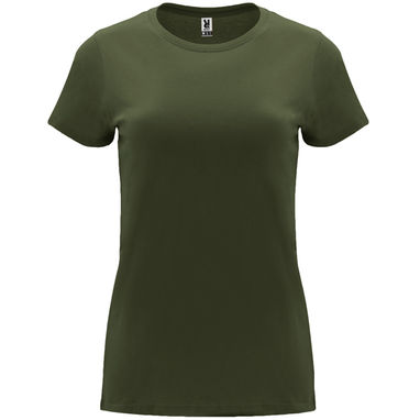 Приталенная женская футболка с короткими рукавами, цвет venture green  размер S - CA668301152- Фото №1