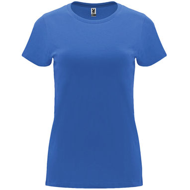 Приталенная женская футболка с короткими рукавами, цвет riviera blue  размер S - CA668301261- Фото №1