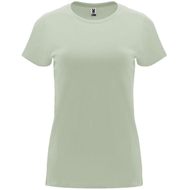 Жіноча приталена футболка з короткими рукавами, колір mist green  розмір S - CA668301264- Фото №1