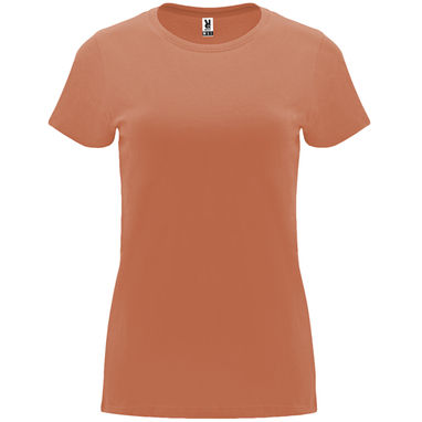 Жіноча приталена футболка з короткими рукавами, колір greek orange  розмір S - CA668301265- Фото №1