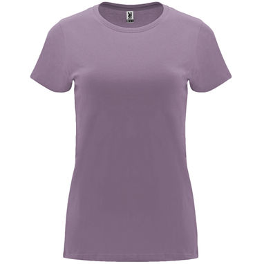 Приталенная женская футболка с короткими рукавами, цвет lavender  размер S - CA668301268- Фото №1