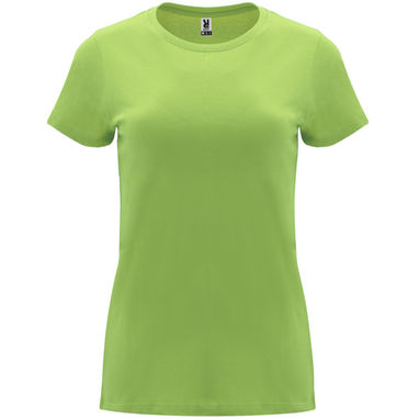 Приталенная женская футболка с короткими рукавами, цвет светло-зеленый  размер 3XL - CA668306114- Фото №1