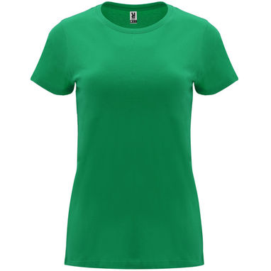 Жіноча приталена футболка з короткими рукавами, колір соковитий зелений  розмір 3XL - CA66830620- Фото №1