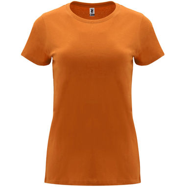 Приталенная женская футболка с короткими рукавами, цвет оранжевый  размер 3XL - CA66830631- Фото №1