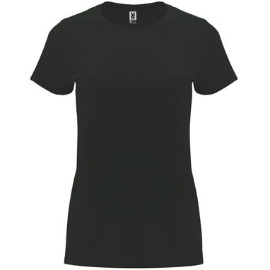 Жіноча приталена футболка з короткими рукавами, колір темний свинець  розмір 3XL - CA66830646- Фото №1