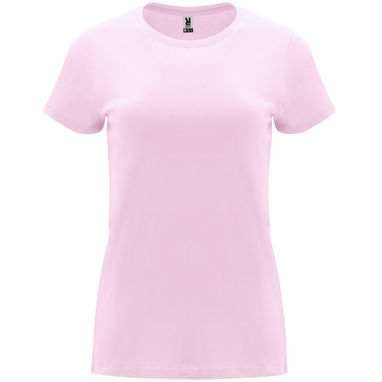 Жіноча приталена футболка з короткими рукавами, колір світло-рожевий  розмір 3XL - CA66830648- Фото №1