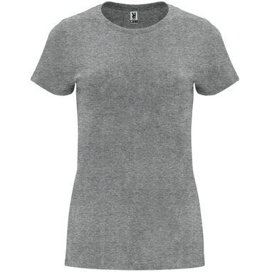 Жіноча приталена футболка з короткими рукавами, колір строкатий сірий  розмір 3XL - CA66830658- Фото №1