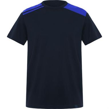 Футболка комбінованого кольору з короткими рукавами, колір темно-синій, яскраво-синій  розмір S - CA8411015505- Фото №1