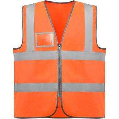 Светоотражающий жилет с застежкой·молнией спереди, цвет флуоресцентный оранжевый  размер XL-2XL - CC931172223- Фото №1