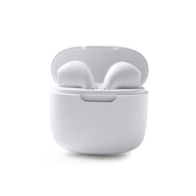 Бездротові навушники з чохлом для заряджання, колір білий - EP3037S101- Фото №1