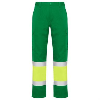 Літні штани підвищеної видимості з кількома кишенями, колір garden green, fluor yellow  розмір 38 - HV93005552221- Фото №1