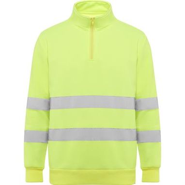 Світловідбиваючий светр з високим коміром, колір флуор жовтий  розмір S - HV931401221- Фото №1