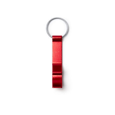 Алюмінієвий брелок, колір червоний - KO4207S160- Фото №1