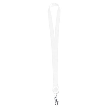 Шнурок для бейджа, цвет белый - LY7043S101- Фото №1