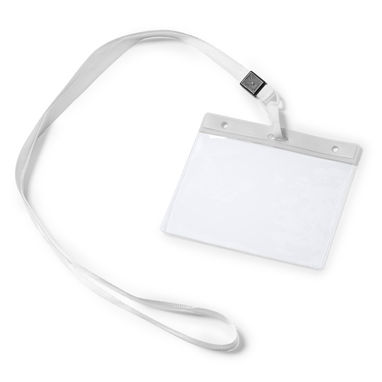 Шнурок для бейджу, колір білий - LY7045S101- Фото №1