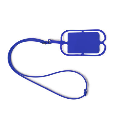 Силіконовий шнурок із тримачем для мобільного телефону, колір синій - LY7046S105- Фото №1