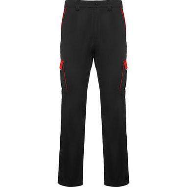 Подовжені штани у двоколірній комбінації, колір чорний, червоний  розмір 38 - PA8408550260- Фото №1