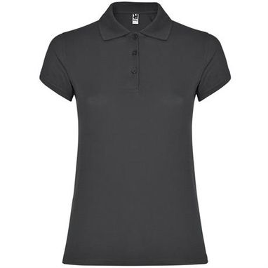 Женская футболка поло с короткими рукавами, цвет темный графит  размер S - PO66340146- Фото №1