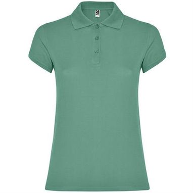 Жіноча футболка поло з короткими рукавами, колір dark mint  розмір L - PO663403164- Фото №1