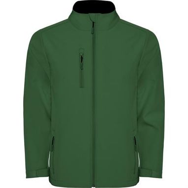 Двухслойная куртка SoftShell, цвет бутылочный зеленый  размер S - SS64360156- Фото №1