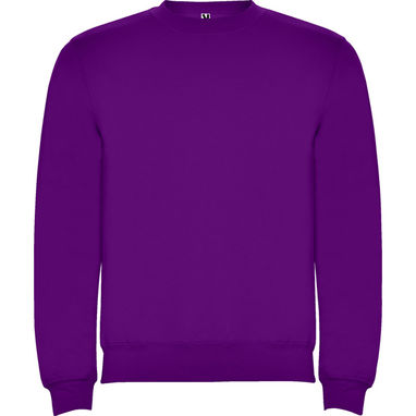 Классический свитшот с горловиной, манжетами и низом в рубчик 1 x 1 с эластаном, цвет фиолетовый  размер 3XL - SU10700671- Фото №1