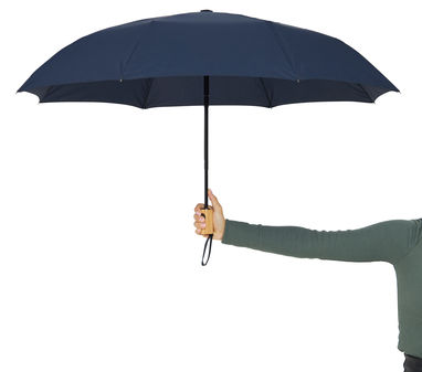 Автоматический ветрозащитный карманный зонт CALYPSO, цвет темно-синий - 56-0101270- Фото №4