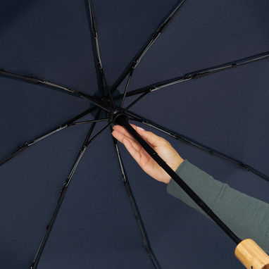 Автоматична вітрозахисна складна парасолька CALYPSO, колір темно-синій - 56-0101270- Фото №7