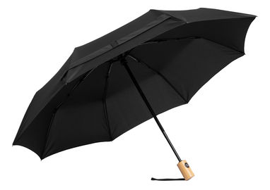Автоматический ветрозащитный карманный зонт CALYPSO, цвет черный - 56-0101271- Фото №4