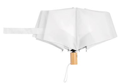 Автоматический ветрозащитный карманный зонт CALYPSO, цвет белый - 56-0101272- Фото №3