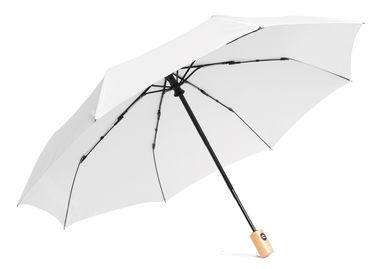 Автоматический ветрозащитный карманный зонт CALYPSO, цвет белый - 56-0101272- Фото №4