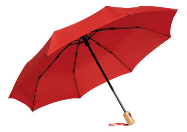 Автоматический ветрозащитный карманный зонт CALYPSO, цвет красный - 56-0101273- Фото №4
