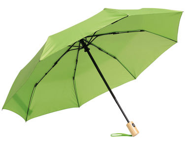Автоматический ветрозащитный карманный зонт CALYPSO, цвет светло-зеленый - 56-0101275- Фото №4